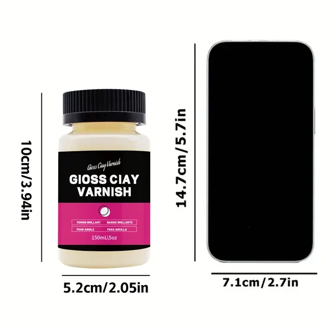 Hochglanz-Glasurlack für Lufttrockenton 150 ml 2