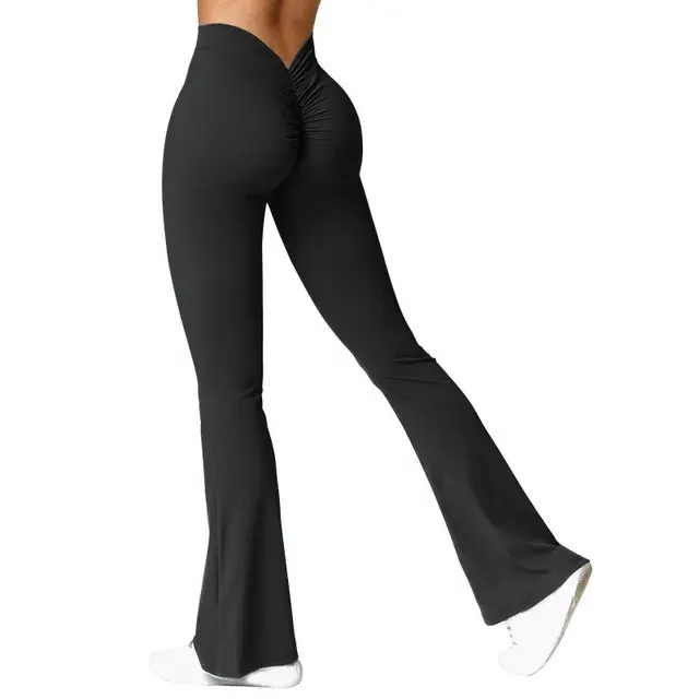 High-Waist-Push-up-Sportleggings mit V-Rücken 1