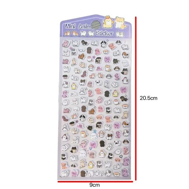 Niedliche 3D-Puffy-Sticker mit Tiermotiven 1