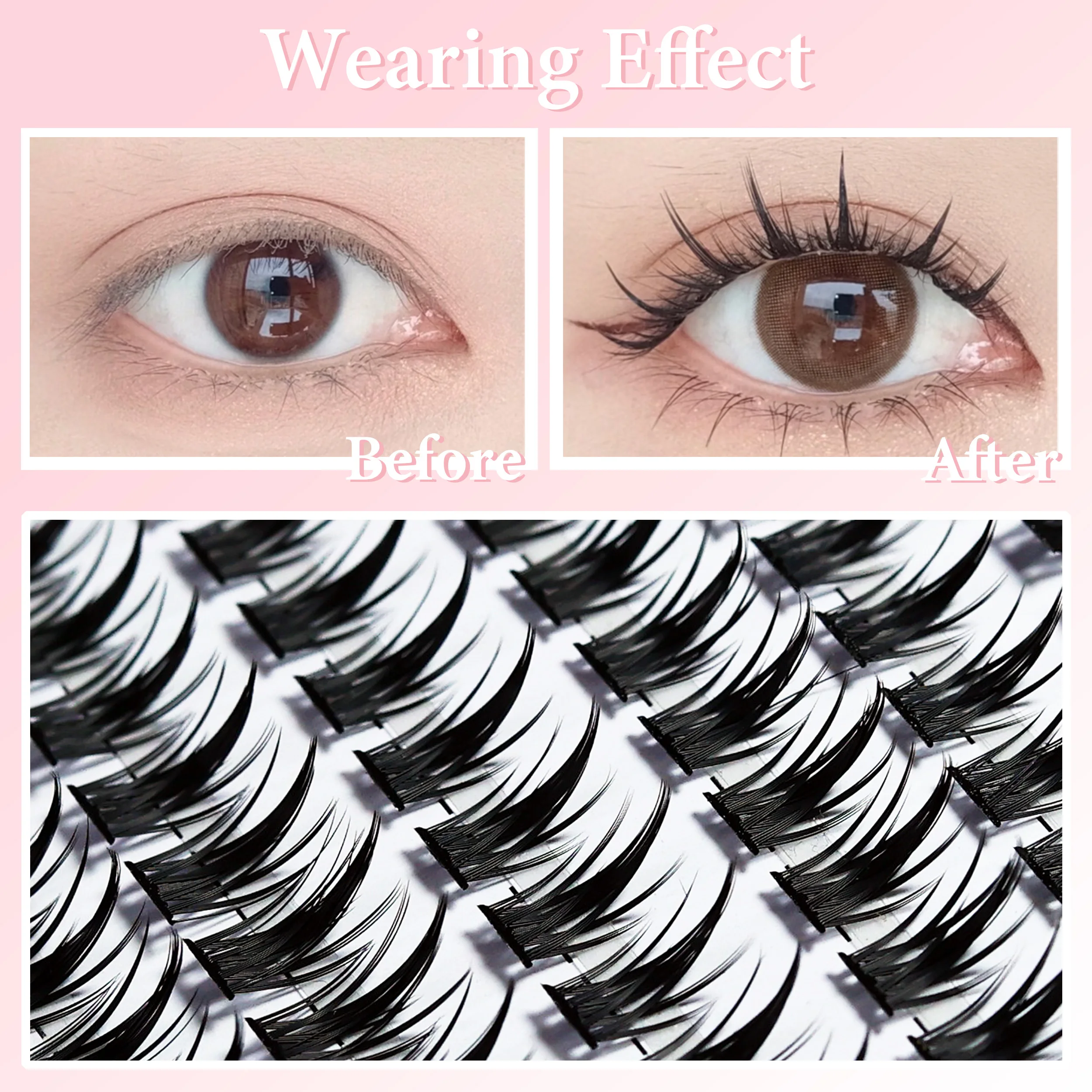 Nerz-Wimpern-Cluster 3