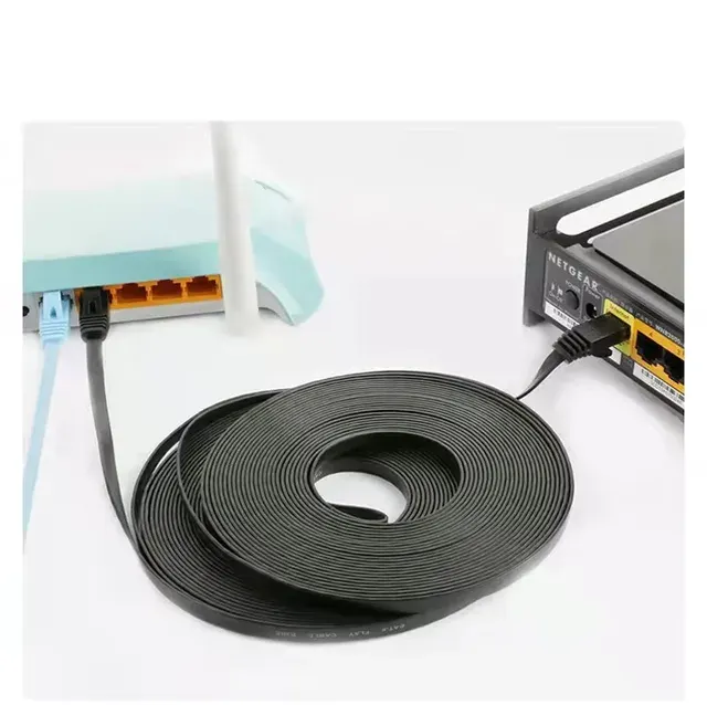 Flaches Cat6 Ethernet-Netzwerkkabel 10 m 2