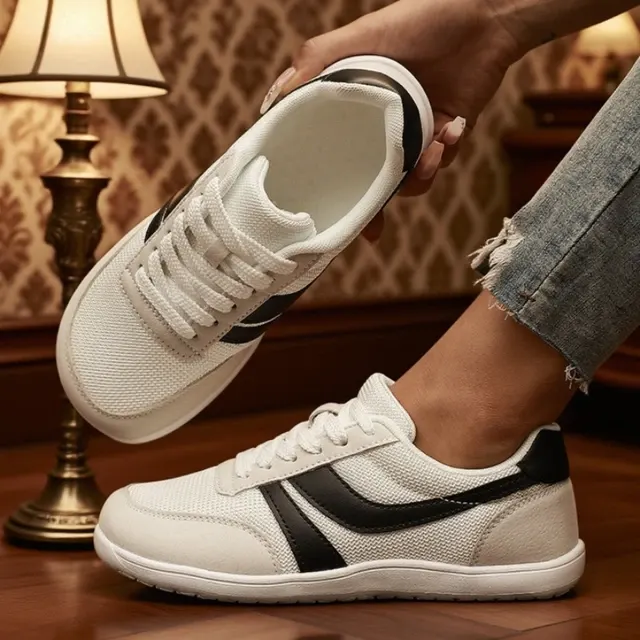 Breite Canvas-Barfuß-Sneaker für Damen 2