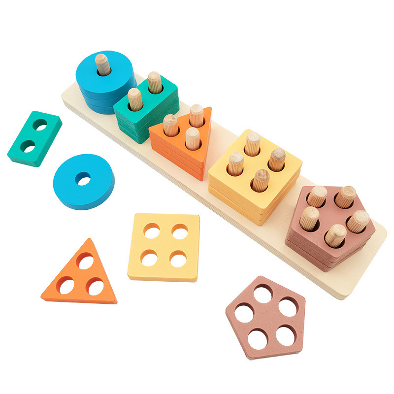 Schadstofffreie Holz-Stapelbausteine für Kleinkinder 3