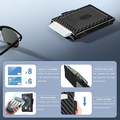 Schlanke Kartenbörse aus Carbonfaser mit RFID-Schutz 3