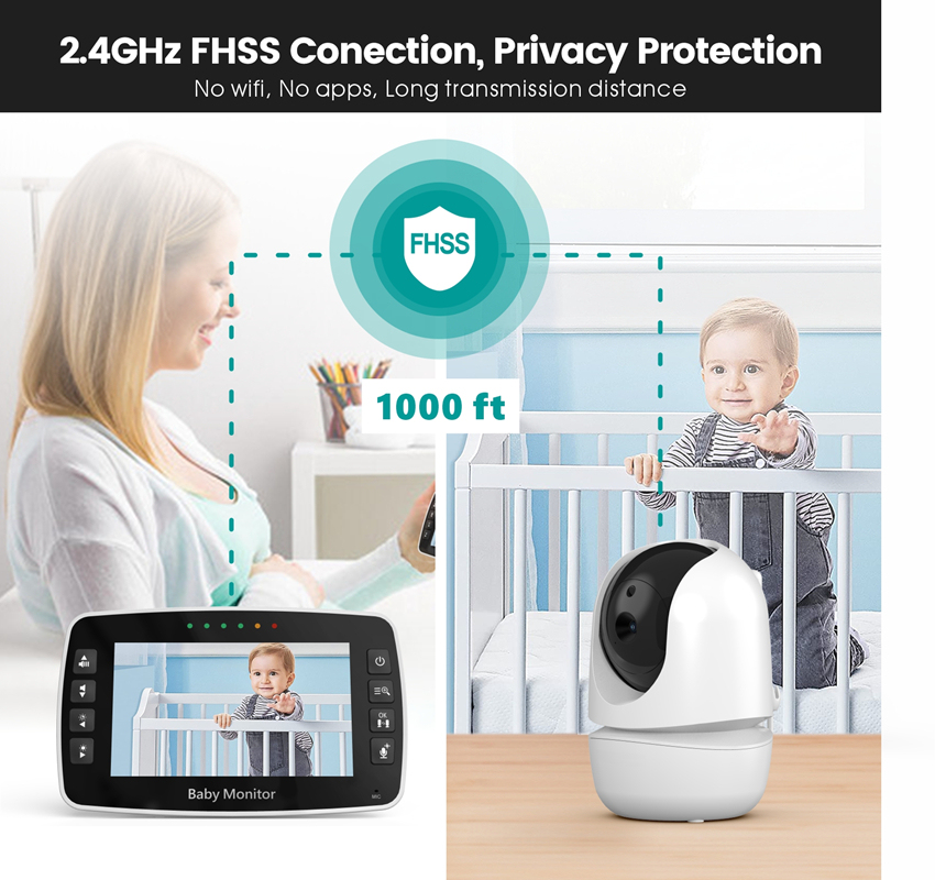 Babyphone-Kamera mit 4,3-Zoll-Display und Nachtsicht 2