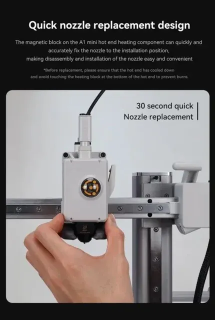 Hotend-Kit für Bambu Lab A1 mit Stahldüse 3