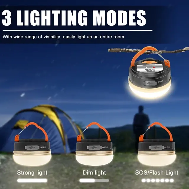 Wiederaufladbare 10W Camping-Laterne mit Haken 2