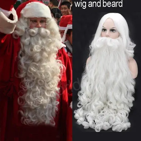 Weihnachtsmann-Perücke mit Bart