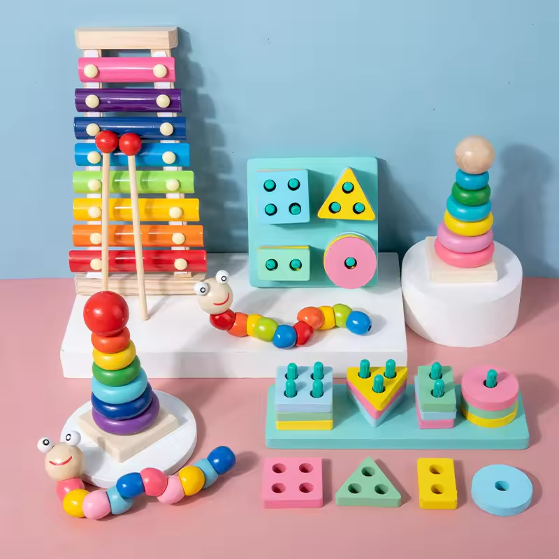 Vielfältiges Montessori-Holzspielzeug zum Lernen 3