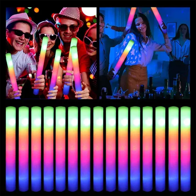 Bunte LED-Leuchtstäbe Partyset im 15er-Pack 2