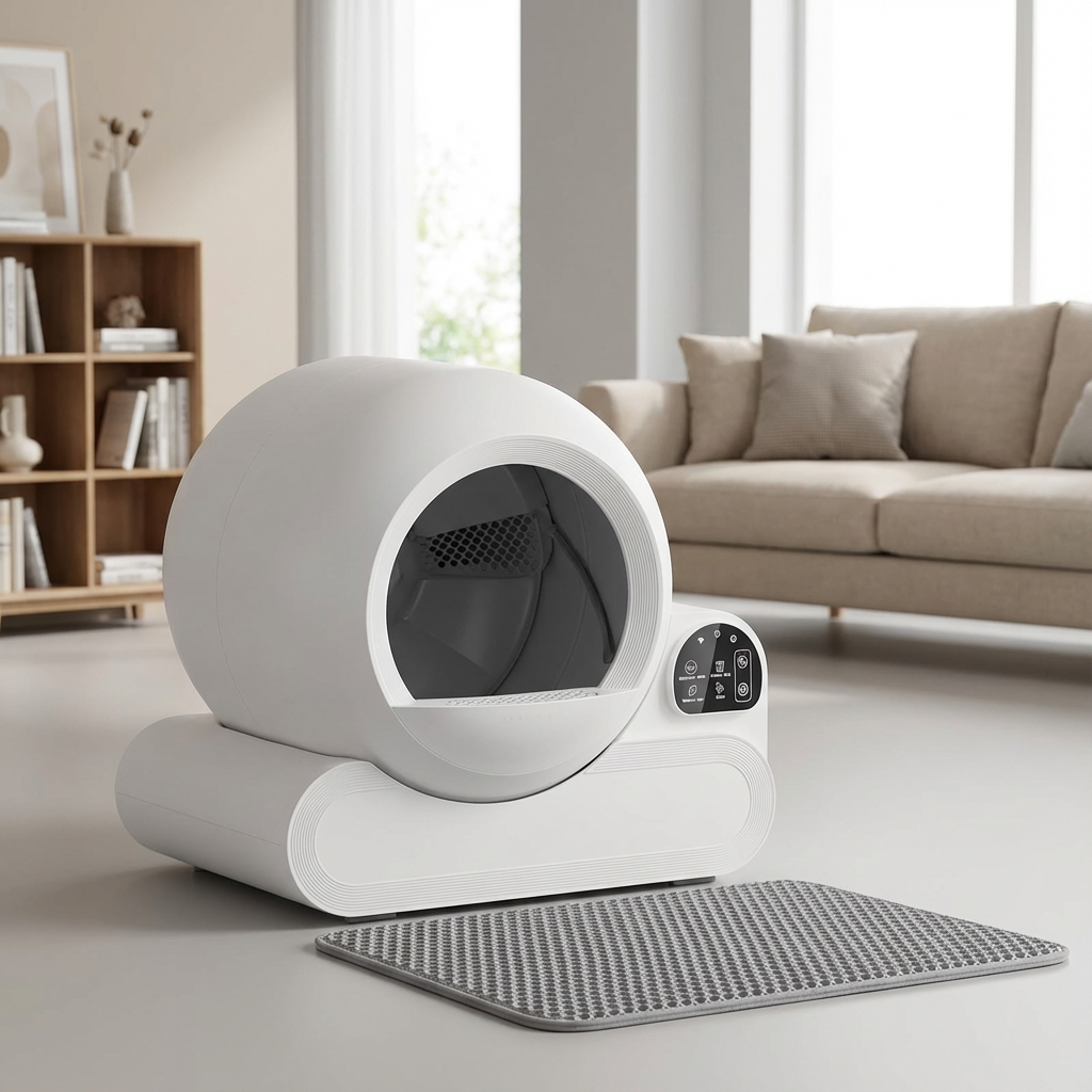 Selbstreinigende Smart-Katzentoilette 70 Liter