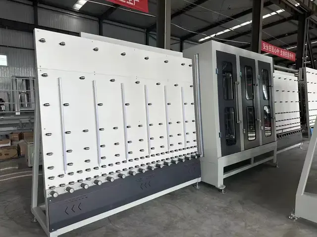 Vertikale Glaswaschmaschine mit Rollenbürste 2