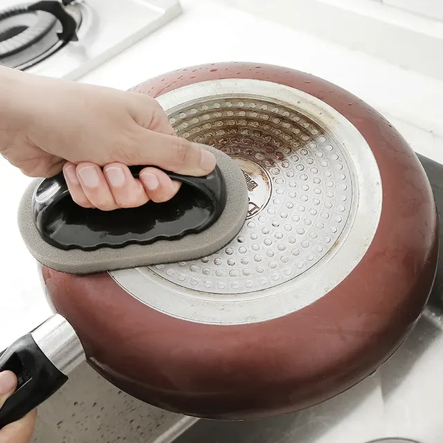 Schmirgelschwamm-Reinigungspinsel mit Griff 4