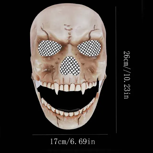Totenkopfmaske beweglicher Mund 3