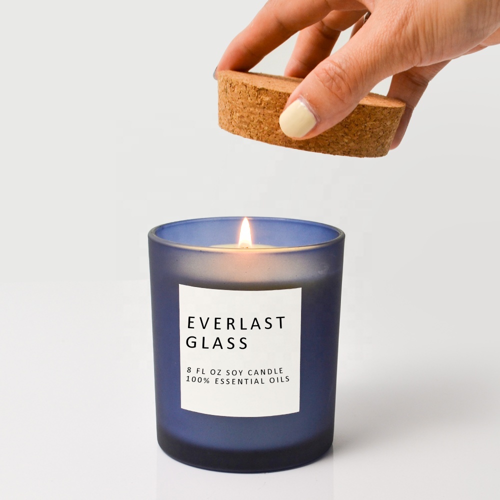 Sojawachskerze mit Korkdeckel 8 oz