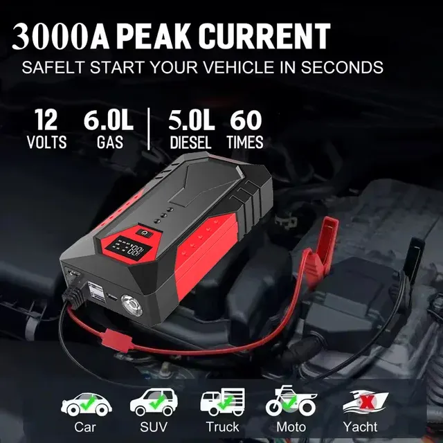 2000A Starthilfe Powerbank für Benzin und Diesel 3