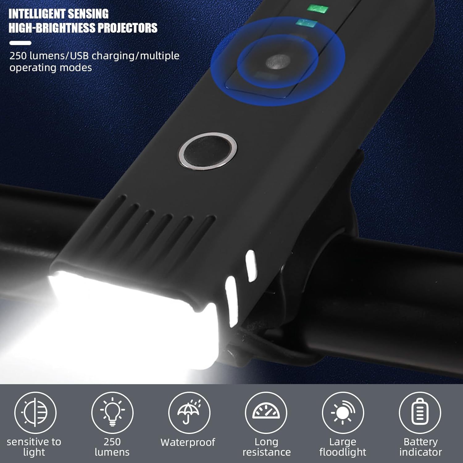 USB-C-Fahrradlicht-Set vorne und hinten 2