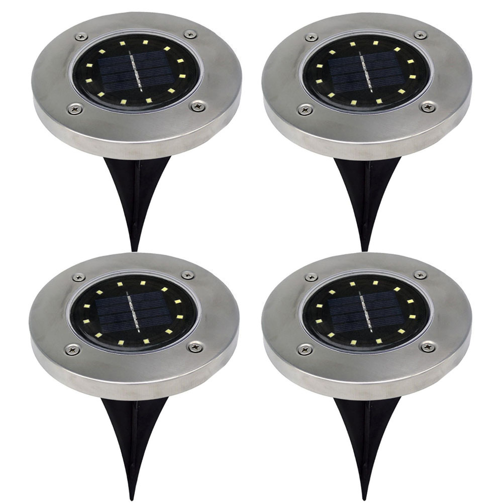 12-LED Solar-Bodenleuchte für Rasen