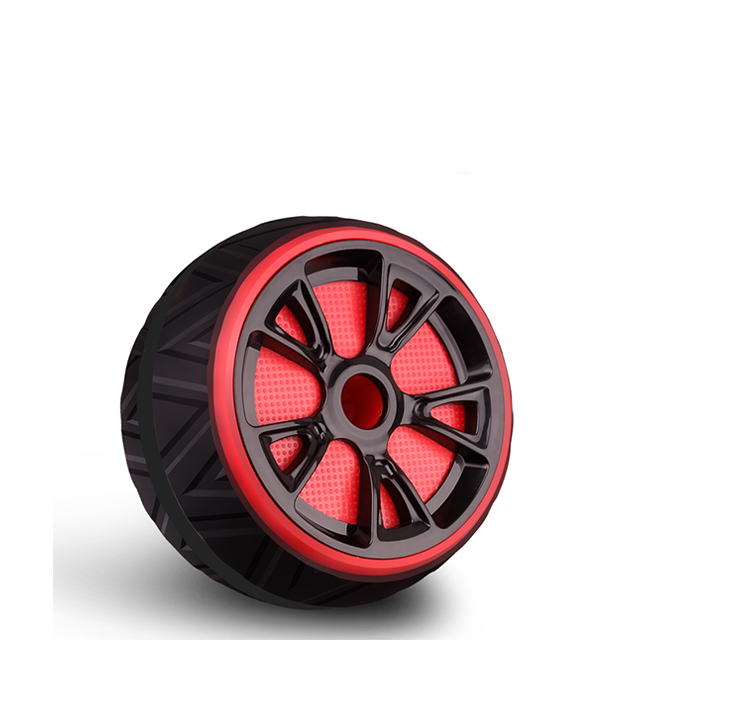 Doppelrad-Bauchtrainer mit Griffen 3