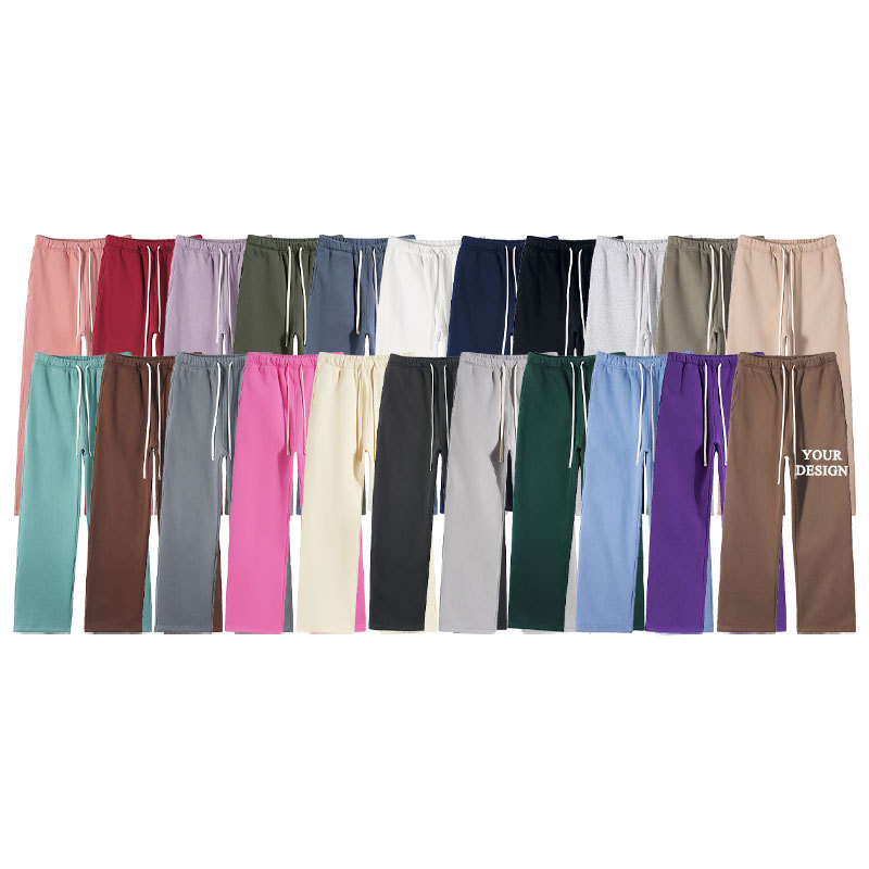 Lockere Fleece Jogginghose mit Stickerei 2