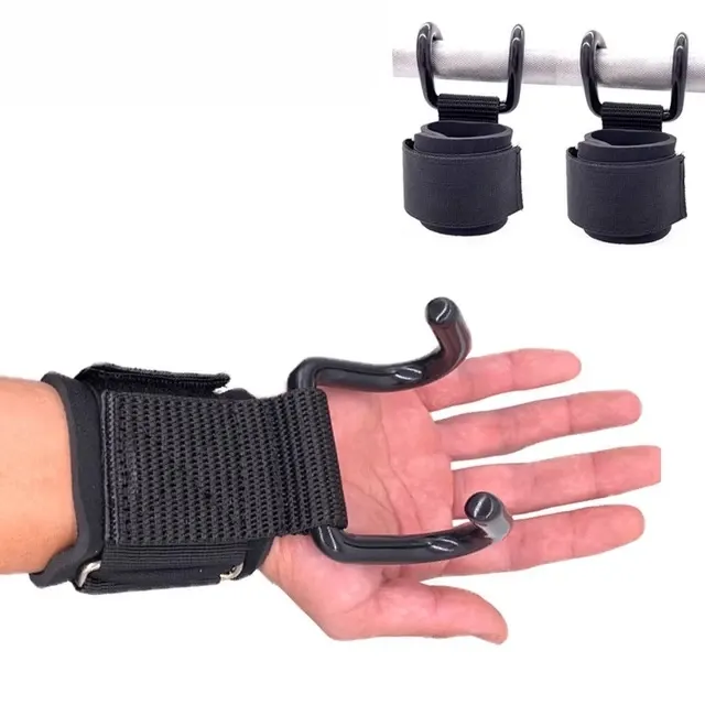 Gewichtheber-Haken mit Handgelenkbandagen 3