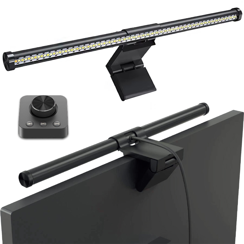 USB-LED-Monitorlampe mit Touch-Steuerung, Schwarz 3