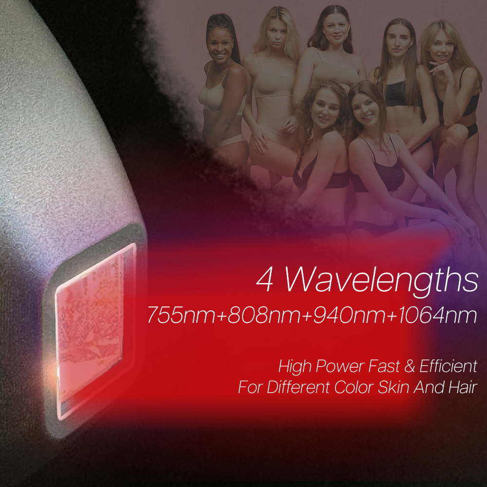 Diodenlaser-Haarentfernungsgerät mit KI-Haaranalyse, 4 Wellenlängen 4