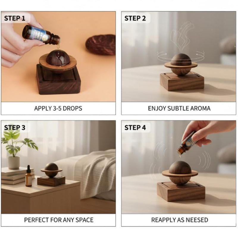 Holz-Aromadiffuser für ätherische Öle 4