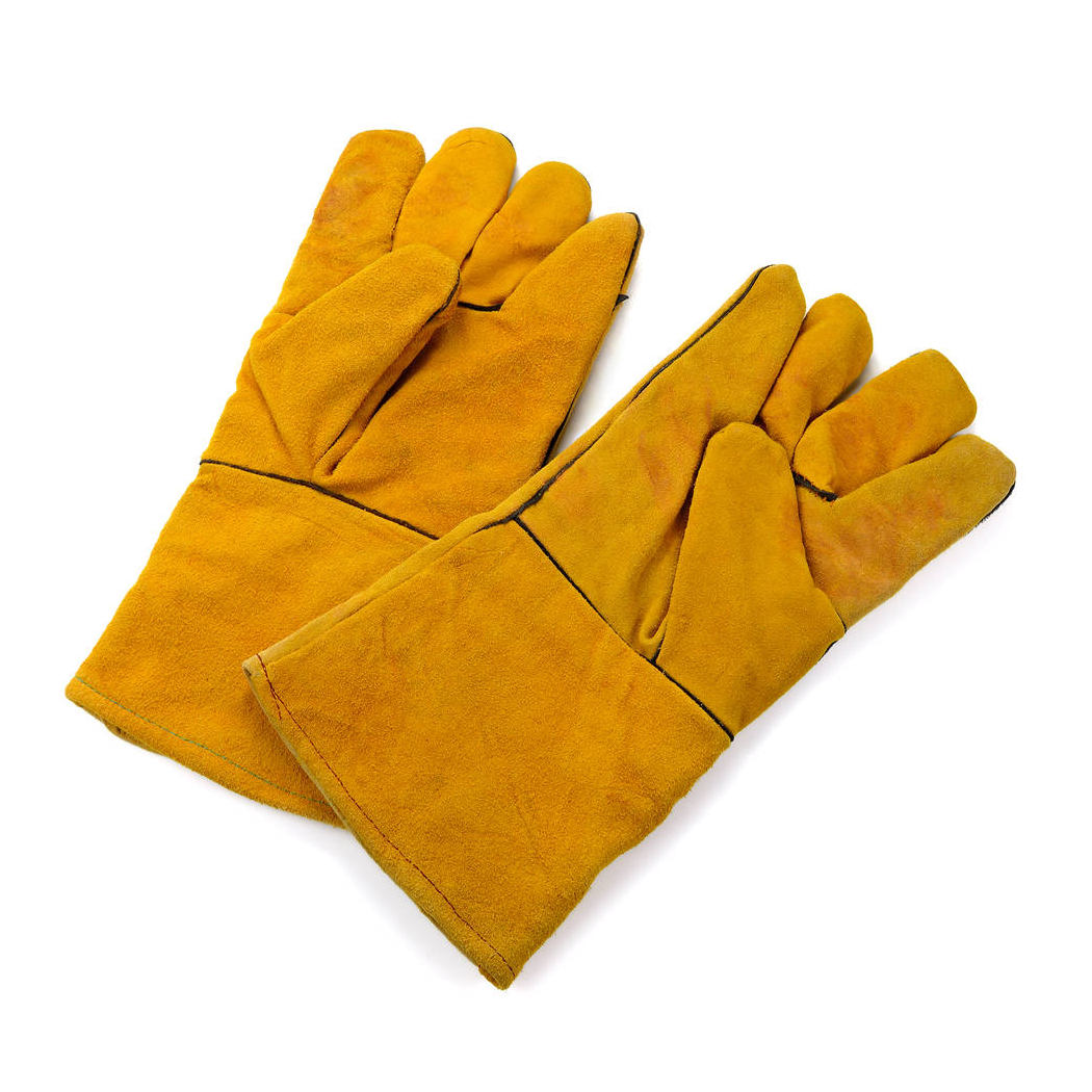 Langstulpen-Lederhandschuhe mit Doppelhandfläche 2
