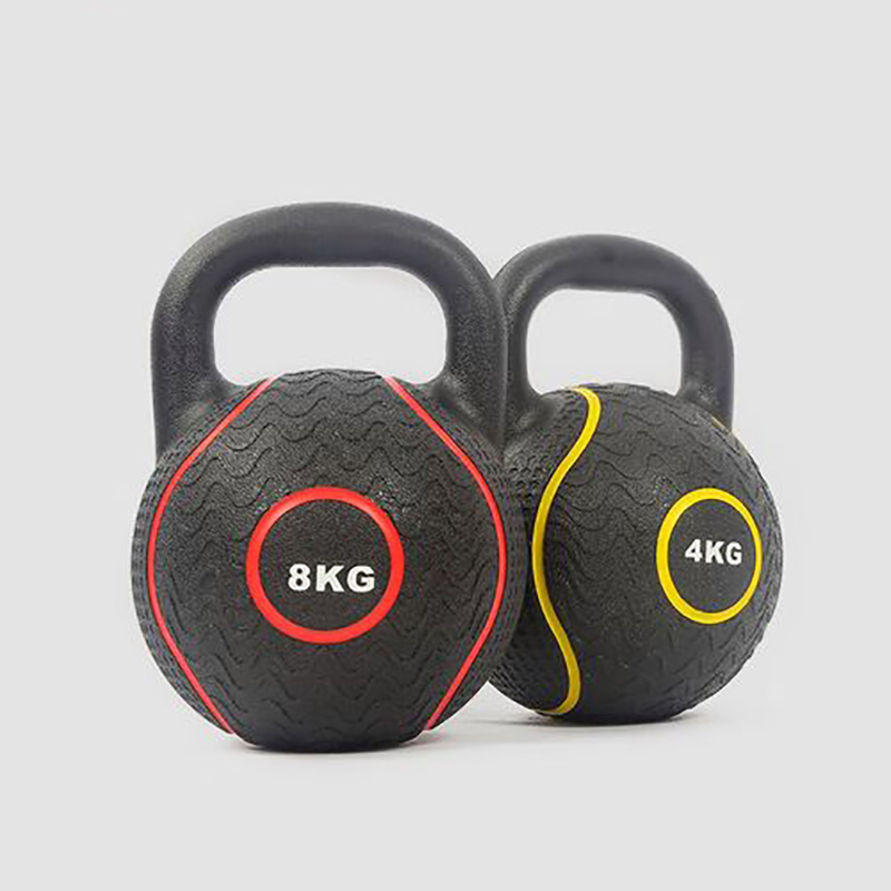 Gummierte Gusseisen-Kettlebell für das Heimstudio 3