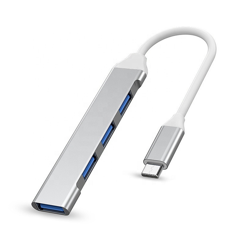 Aluminium USB Hub 4-Port Mobiler Datenverteiler 2
