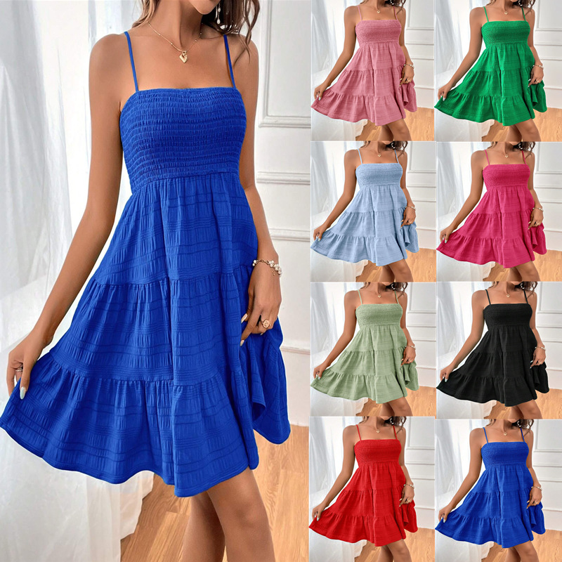 Trägerkleid Plissee
