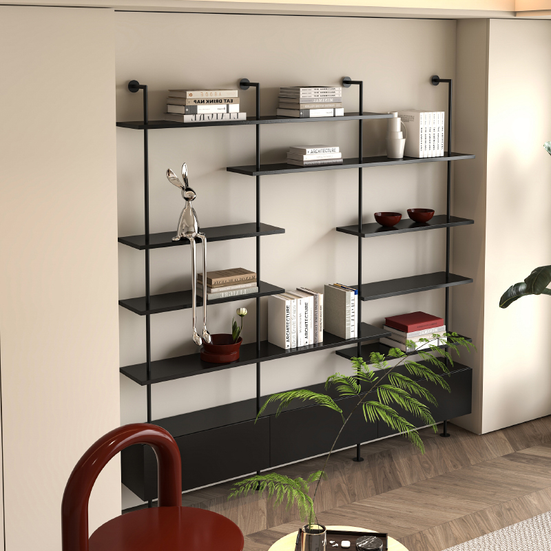 Italienisches Wand-Bücherregal mit verstellbaren Fächern 4