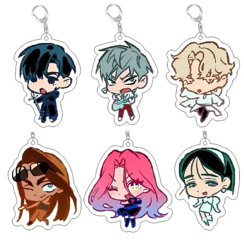 Anime-Schlüsselanhänger Chibi Figuren Set