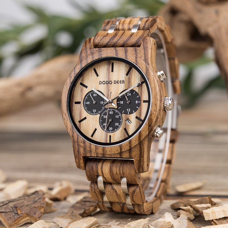 Handgefertigte Business-Quarzuhr mit 22mm Band 3