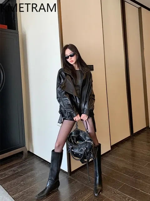Damen-Echtlederjacke braun 4
