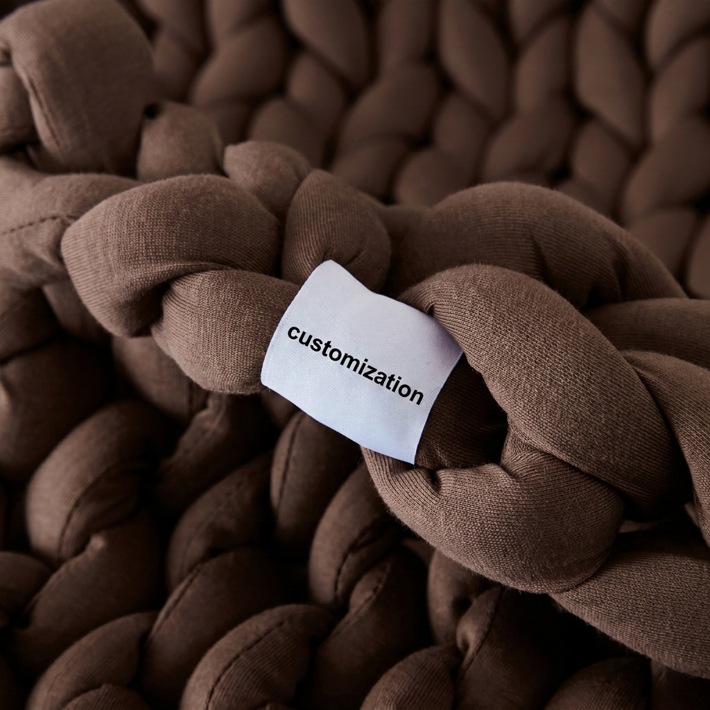 Gehäkelte Ube-Garn-Gewichtsdecke im Chunky-Knit-Stil 4