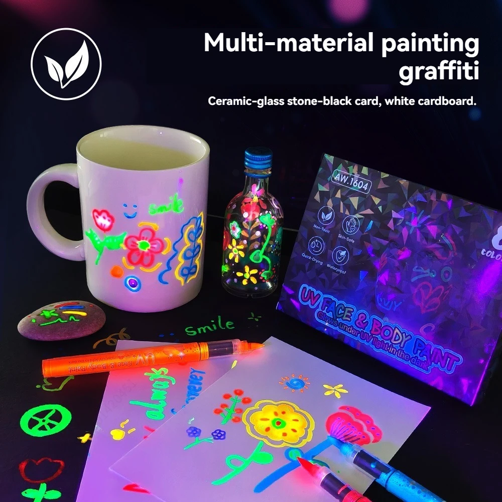 8-Farben-Neon-UV-Acrylstifte im Set 4