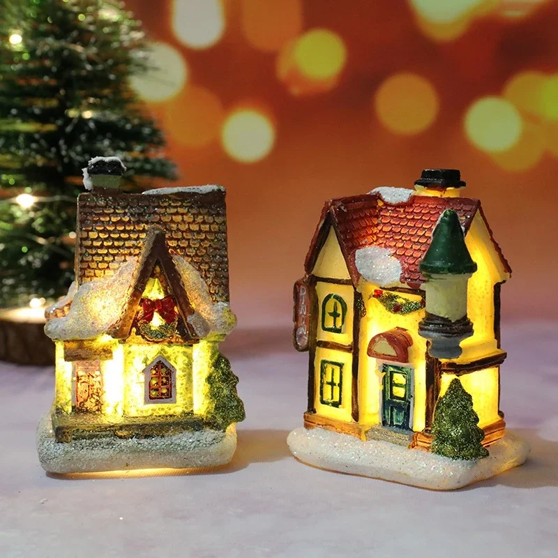Batteriebetriebene Weihnachtshaus-Lichtornamente 3