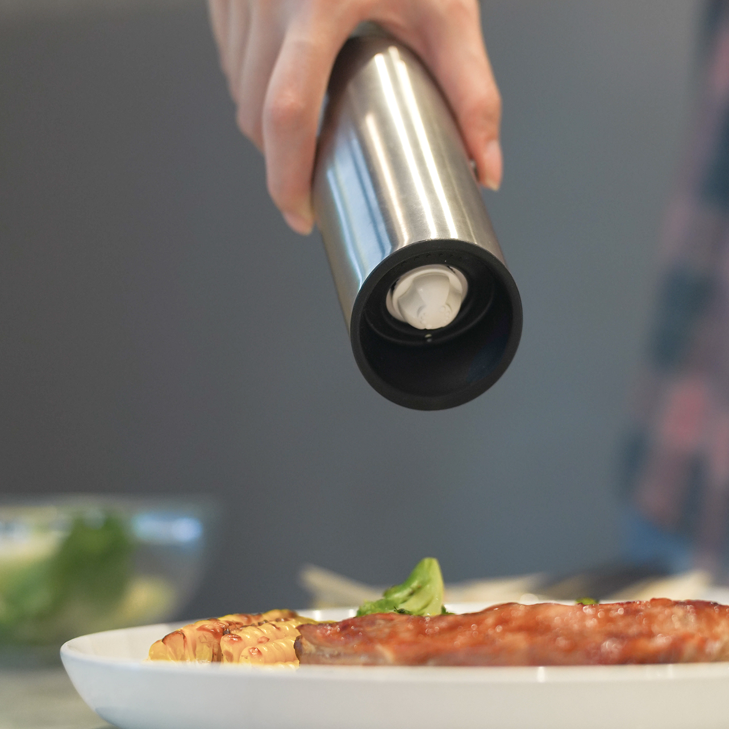 Elektrische Salz- und Pfeffermühle Edelstahl Set 4