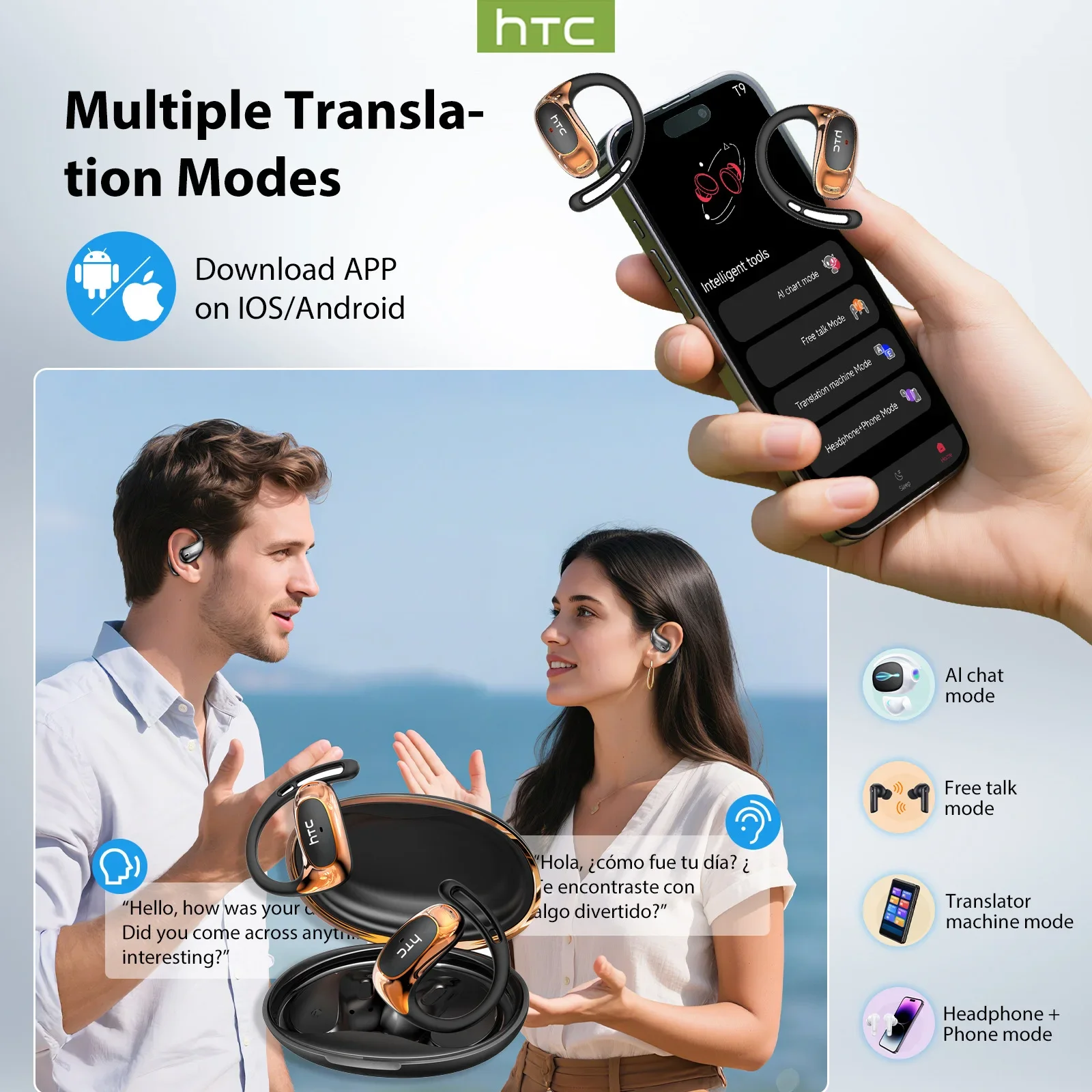 Bluetooth Übersetzungskopfhörer mit Rauschunterdrückung 2