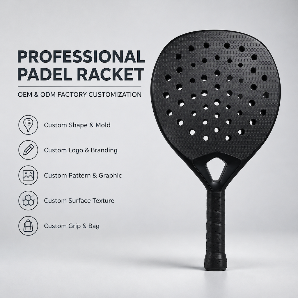 Ultraleichter Vollcarbon-Padelschläger für Outdoor