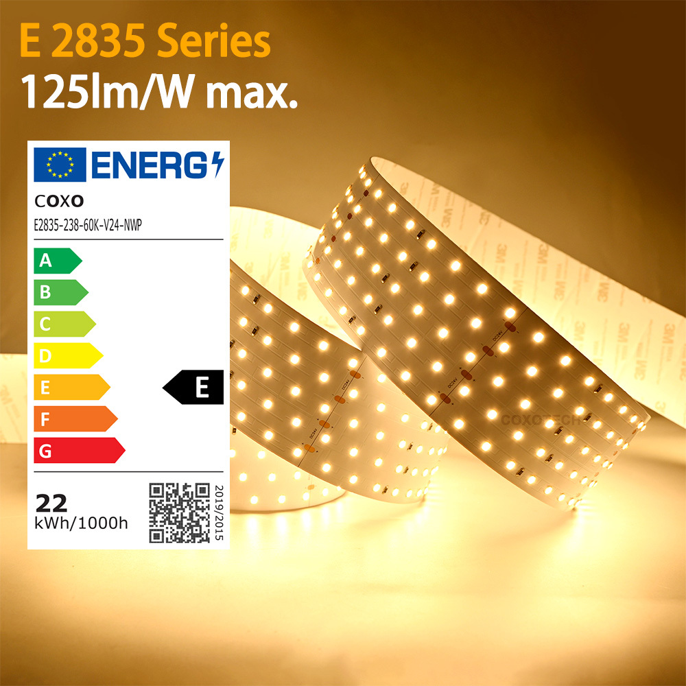 Hocheffizienter LED Streifen 24V Naturweiß 240 LED 3