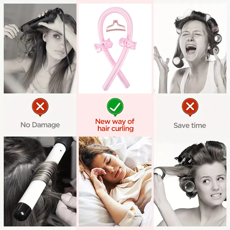 Lockenwickler ohne Hitze Satin Haarrollen 4