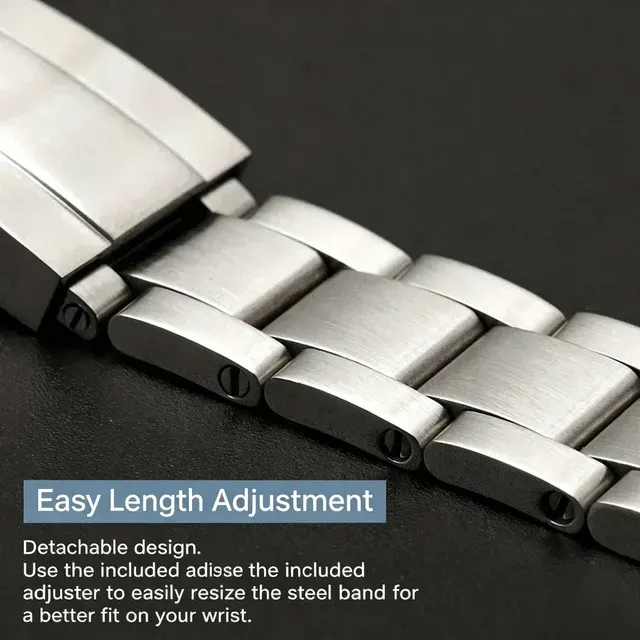904L Edelstahl-Uhrenarmband, 20 mm, Glide-Lock 4