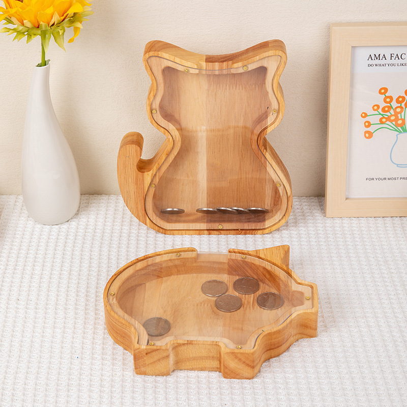 Holz-Sparschwein