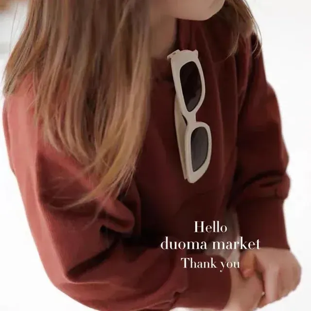 Kinder Vintage Rechteck-Sonnenbrille Mattiert 3