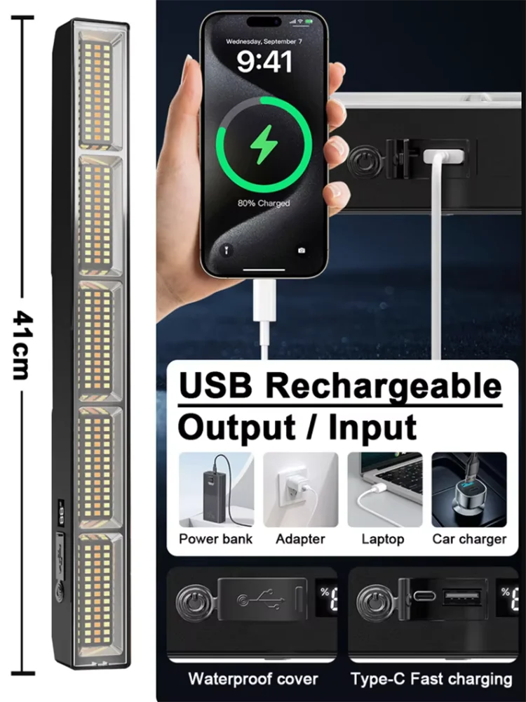 Magnetische LED-Arbeitsleuchte mit Powerbank 3