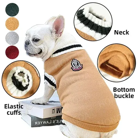 Hunde-V-Ausschnitt-Pullover