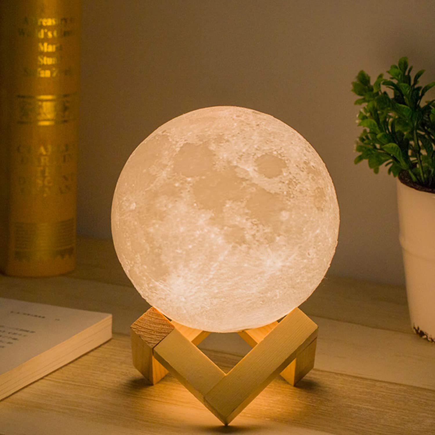 3D-Mondlampe mit 16 Farben
